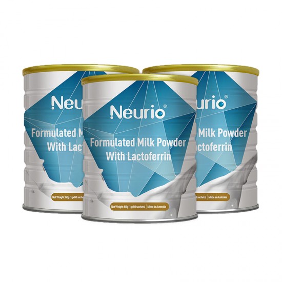 【澳洲直邮】【3罐】纽瑞优乳铁蛋白粉 蓝钻款 60g (1g*60袋)  3罐装 保质期：2027.8